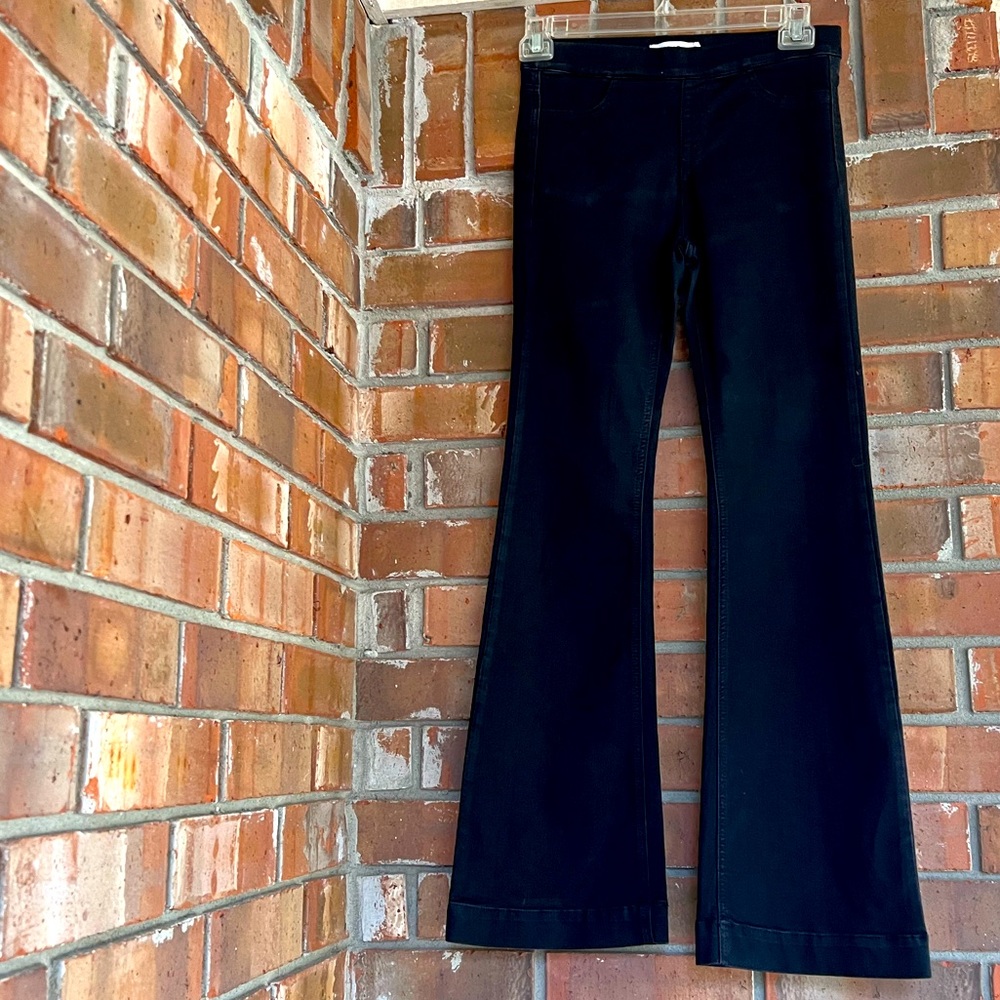 Cello black flare pull on jeans Sz L